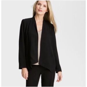 Eileen Fisher System Tropical Suiting Blazer Jacket Open Front Classic Sz XL